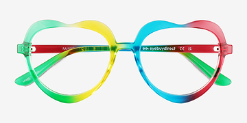 Rainbow Rainbow Heart -  Plastic Eyeglasses