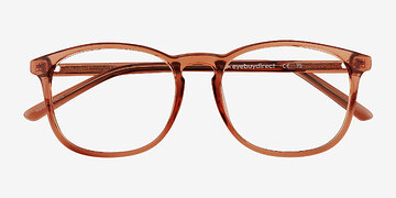 Clear Brown Larkin -  Plastic Eyeglasses