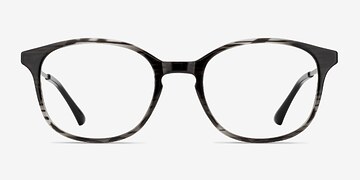 Black striped Villa -  Lightweight Plastic Eyeglasses