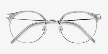 Clear Green Moon River -  Fashion Plastic, Metal Eyeglasses