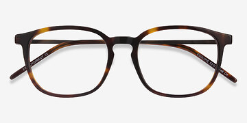 Tortoise Esquire -  Lightweight Acetate, Metal Eyeglasses