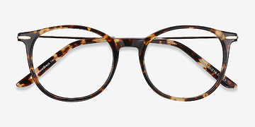 Tortoise Quill -  Vintage Acetate, Metal Eyeglasses
