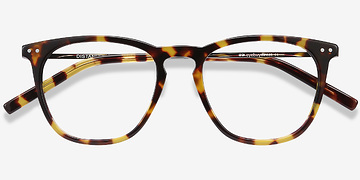Tortoise Distance -  Lightweight Acetate, Metal Eyeglasses