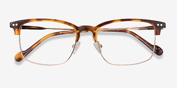 Tortoise Explorer -  Vintage Acetate, Metal Eyeglasses