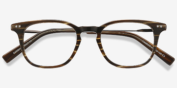 Striped Candor -  Lightweight Metal Eyeglasses