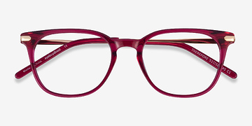 Raspberry Therefore -  Classic Acetate, Metal Eyeglasses