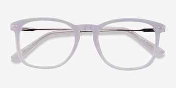 Purple Striped Ratio -  Colorful Acetate, Metal Eyeglasses
