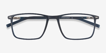 Navy Simon -  Lightweight Plastic, Metal Eyeglasses