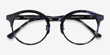 Blue Tortoise Rochelle -  Metal Eyeglasses
