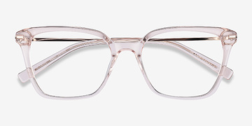Clear Beige Dearly -  Fashion Acetate, Metal Eyeglasses