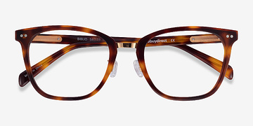 Tortoise Biblio -  Acetate, Metal Eyeglasses