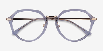 Clear Blue Tamara -  Metal Eyeglasses