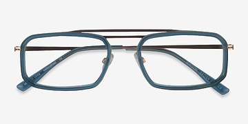 Teal  Gold Watson -  Metal Eyeglasses