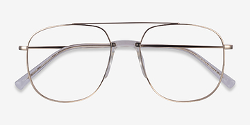 Gold & Clear Subject -  Acetate, Metal Eyeglasses