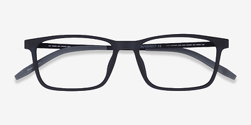 Matte Navy Black Rebus -  Plastic Eyeglasses
