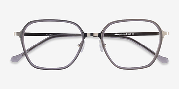 Gray Silver Atami -  Metal Eyeglasses