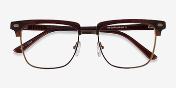 Clear Brown Bronze Murakami -  Metal Eyeglasses