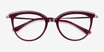 Burgundy Gold Euphony -  Metal Eyeglasses
