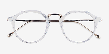 Black White Phoebe -  Metal Eyeglasses