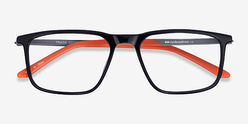 Black Gunmetal Orange Trade -  Metal Eyeglasses