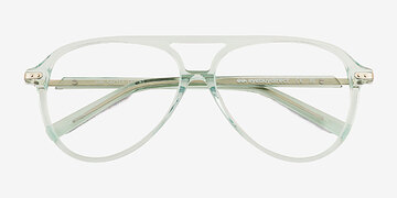 Clear Green Uni -  Metal Eyeglasses
