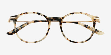 Ivory Tortoise Quill -  Metal Eyeglasses