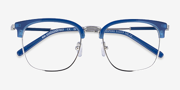 Blue Silver Bespoke -  Metal Eyeglasses