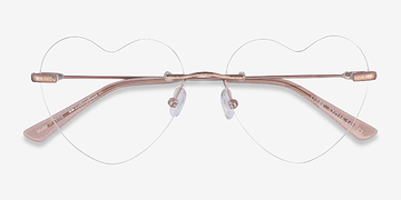 Glitter Rose Gold Spark -  Metal Eyeglasses