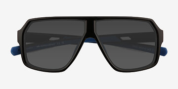 Black Geo -  Plastic Sunglasses