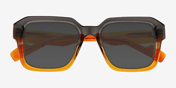 Gray Orange Fenix -  Acetate Sunglasses
