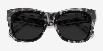 Gray Floral Calico -  Acetate Sunglasses