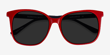 Red & Navy Celebration -  Acetate Sunglasses