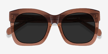 Clear Brown Claudette -  Acetate Sunglasses