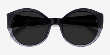 Clear Black Clear Trice -  Acetate Sunglasses