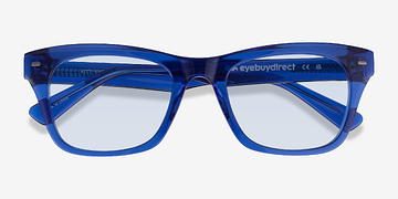 Crystal Dark Blue Kitt -  Acetate Sunglasses