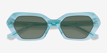 Crystal Light Green Brigitte -  Acetate Sunglasses