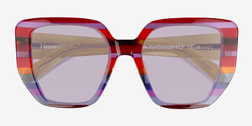 Blue Red Rainbow  Glowing -  Acetate Sunglasses