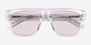 Clear Crystal Books -  Acetate Sunglasses
