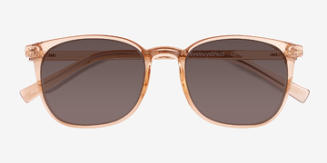 Crystal Light Brown  Redwood -  Plastic Sunglasses