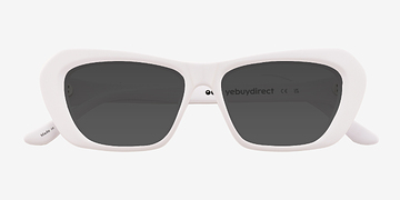 Solid White Rosy -  Acetate Sunglasses