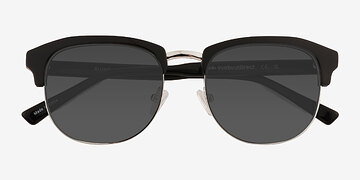 Black Silver Blume -  Metal Sunglasses