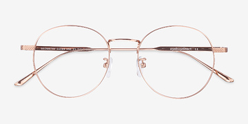 Rose Gold Geometry -  Lightweight Titanium Eyeglasses