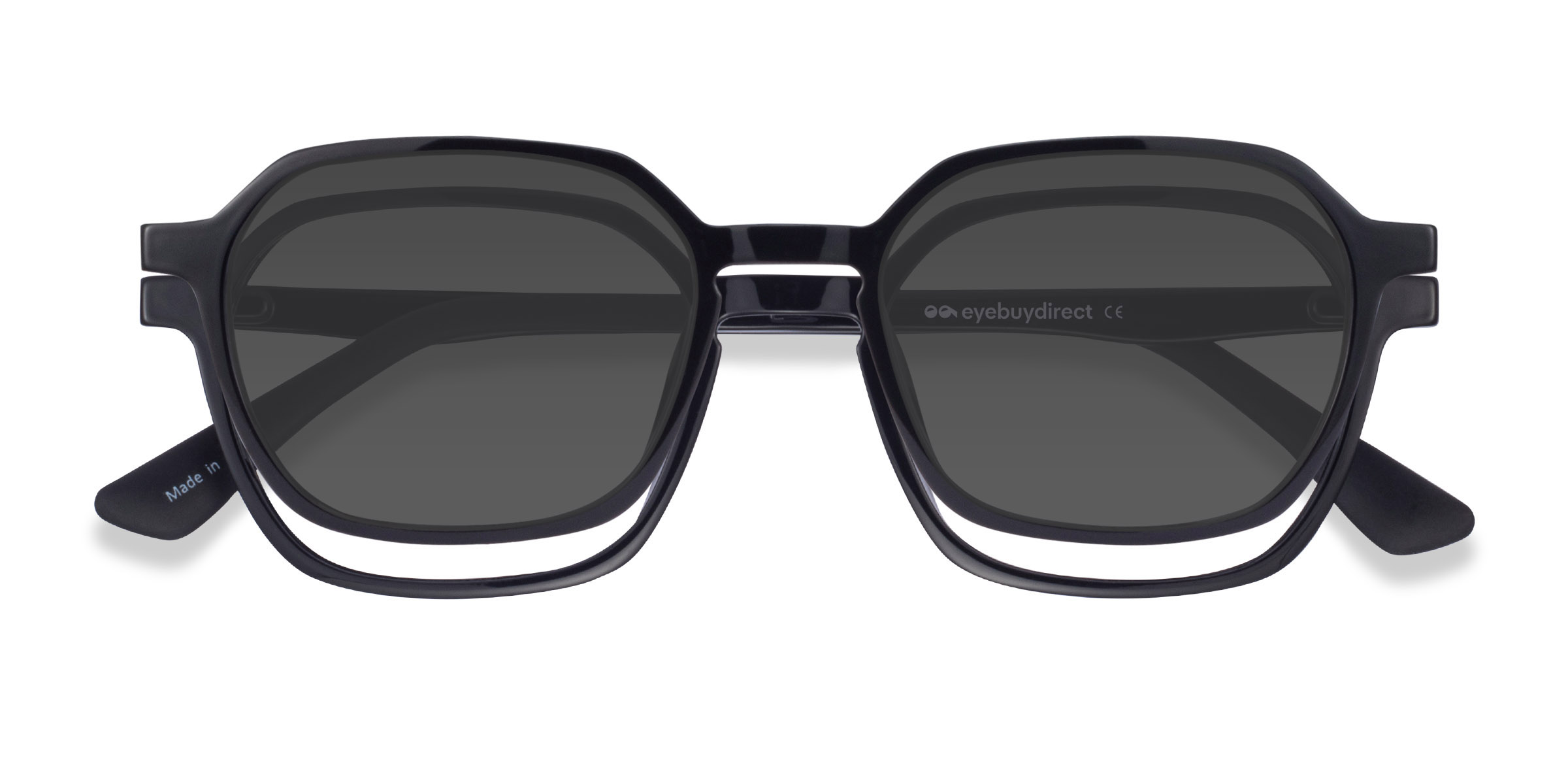 Black Paseo Clip-On - Plastic Eyeglasses