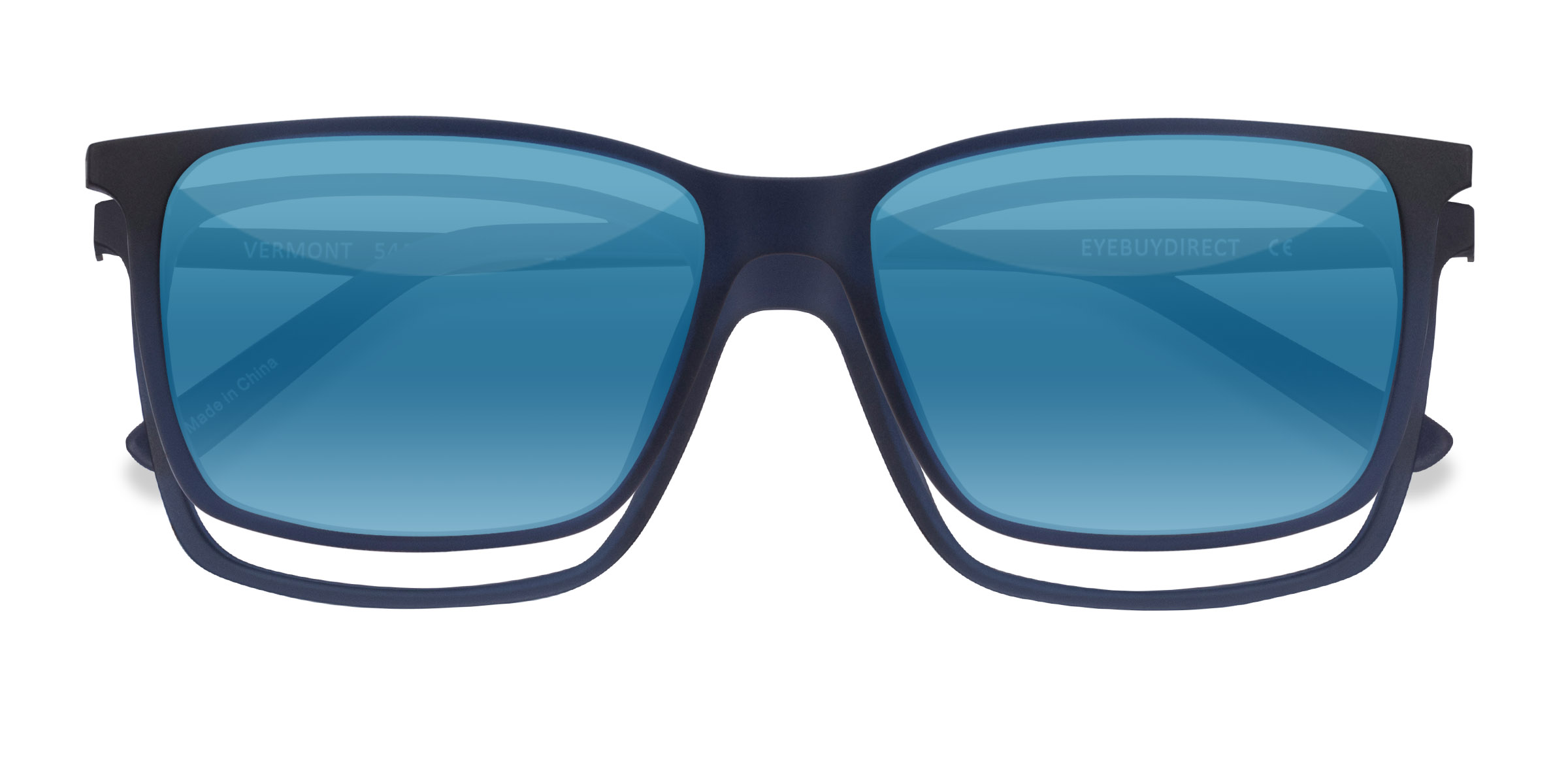 Navy Vermont Clip-On -  Plastic Eyeglasses