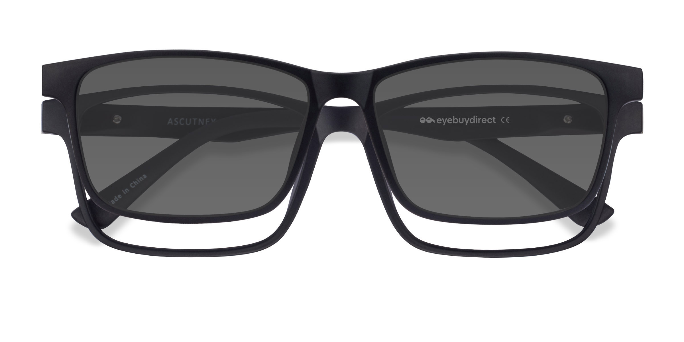 Black Ascutney Clip-On - Plastic Eyeglasses