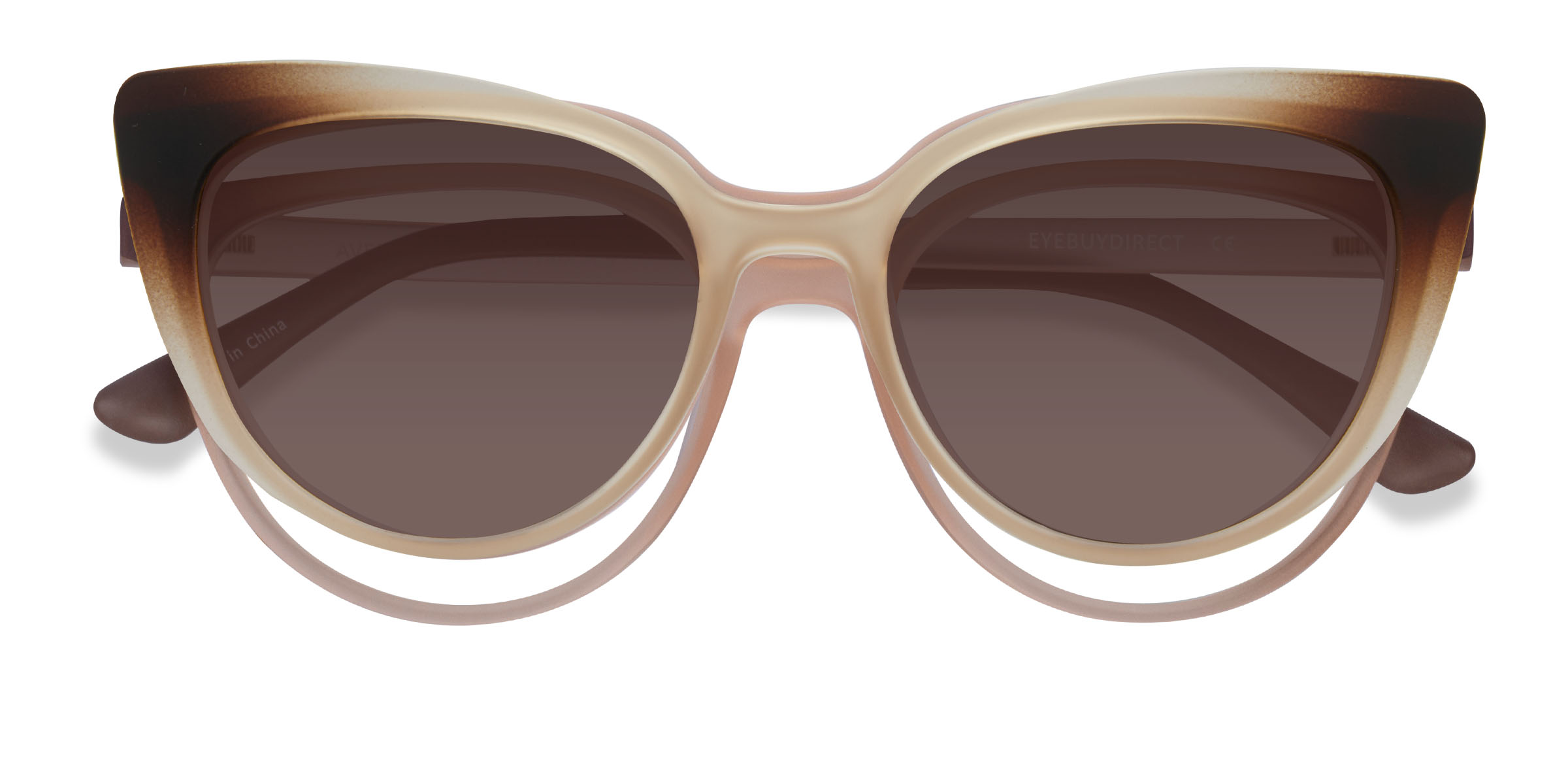 Clear Brown  Avenida Clip-On -  Plastic Eyeglasses