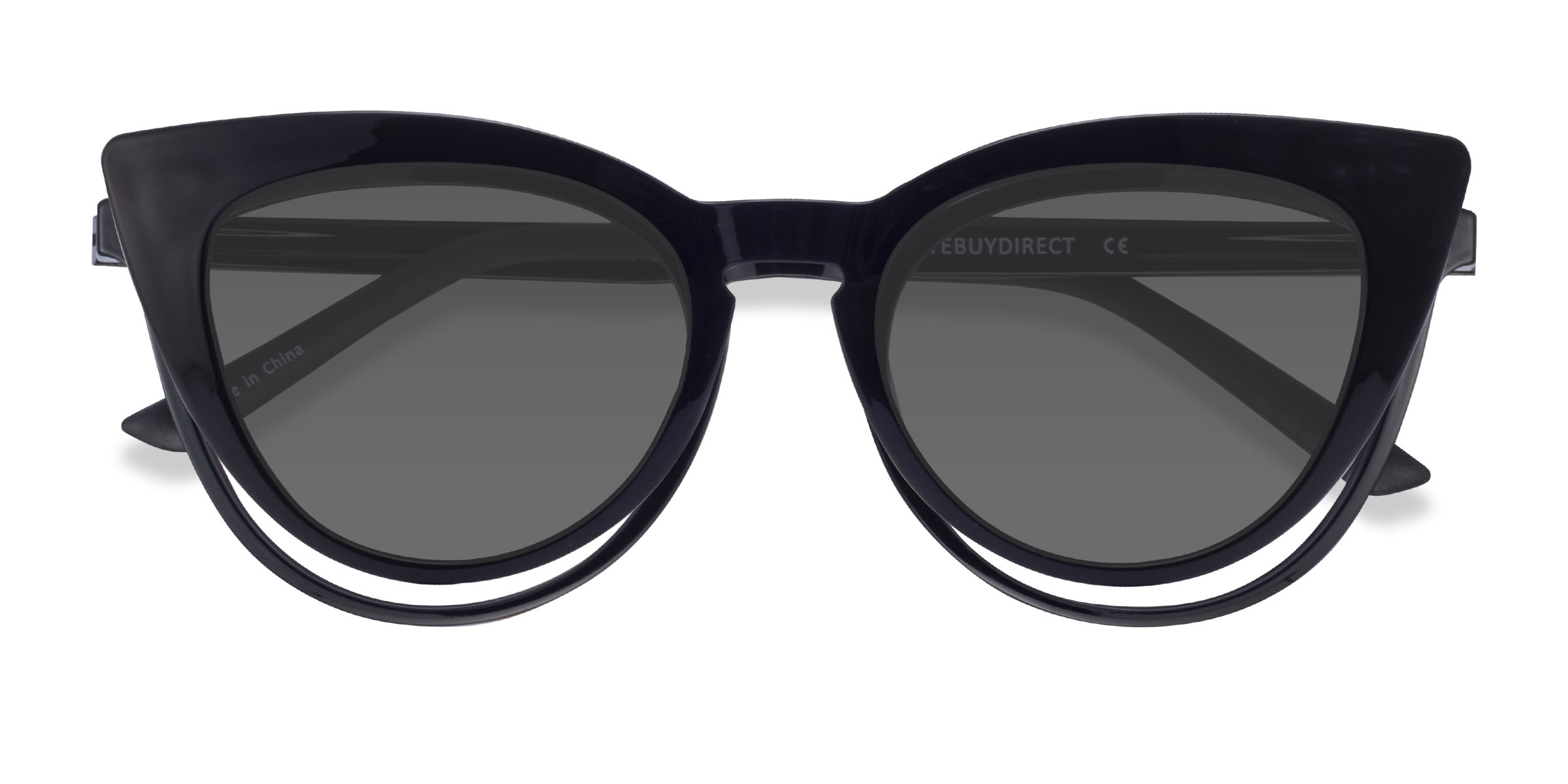 Black Patio Clip-On -  Plastic Eyeglasses