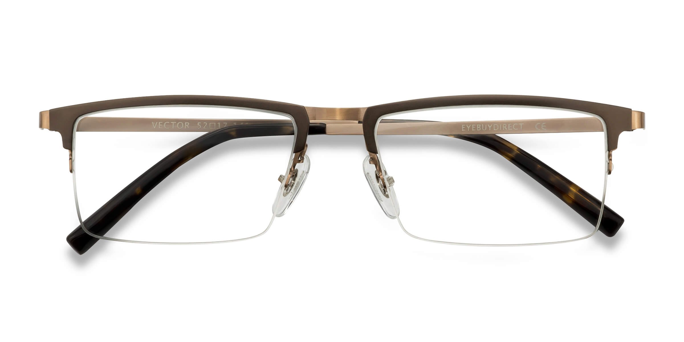 Brun Vector -  Métal Lunettes de vue