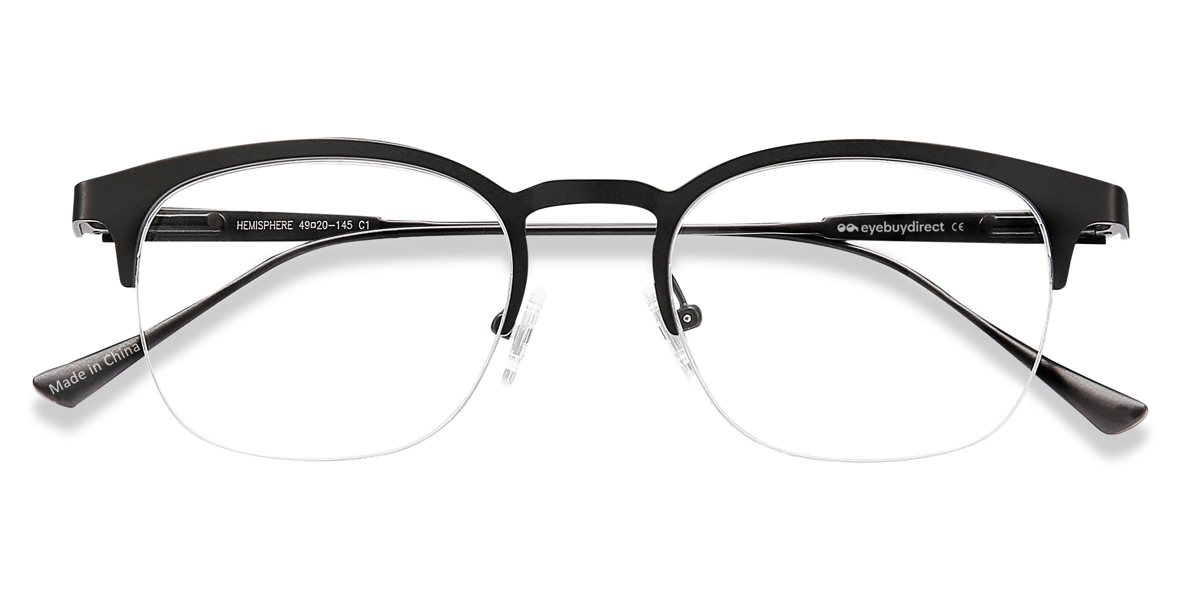 Noir Hemisphere - Métal Lunettes de vue