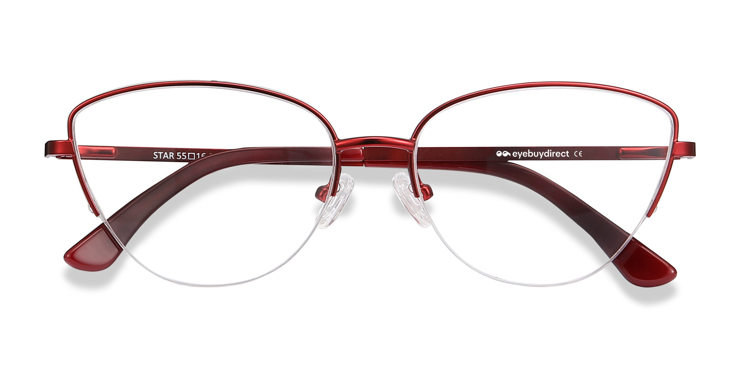 Burgundy Star - Metal Eyeglasses